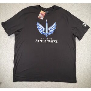 XFL Saint Louis Battlehawks Mens 3XL Black  Graphic T-Shirt Short Sleeve